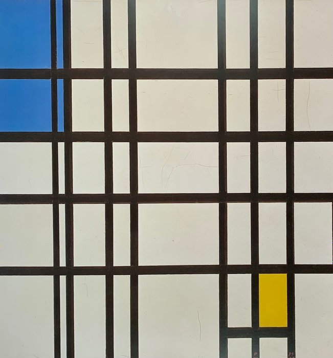 Piet Mondrian - Rhythm in Straight Line, 1942 - Artprint - 90 x 70 cm