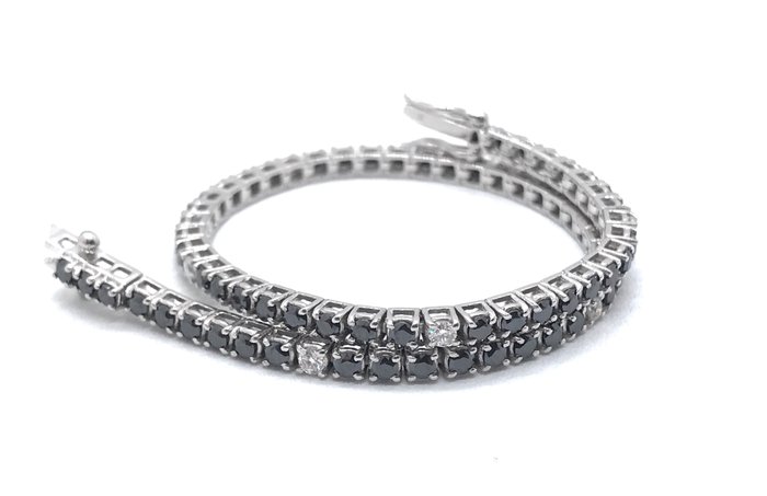 Armbånd - 18 kraat Hvidguld Diamant (Natur)  - Diamant