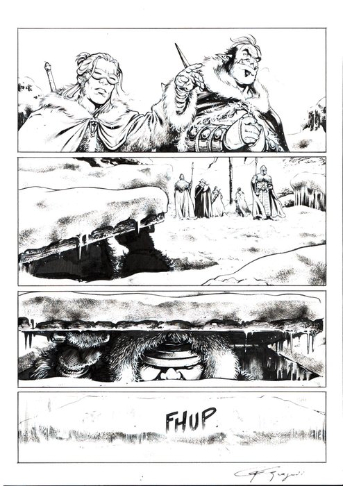 Gregorini, Gianluigi - 2 Original page - Dragonero #52 - "Silenzio bianco" - 2017