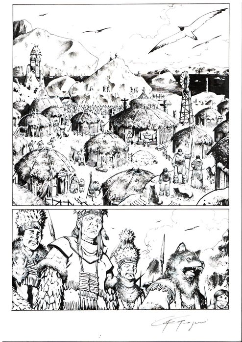 Gregorini, Gianluigi - 2 Original page - Dragonero #52 - "Silenzio bianco" - 2017