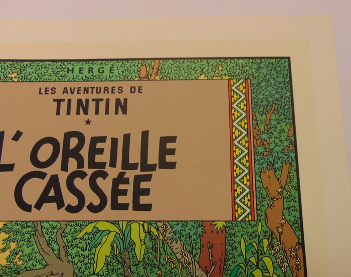 Herge - 1 Serigrafi - Kuifje - L'Oreille cassée - 1986