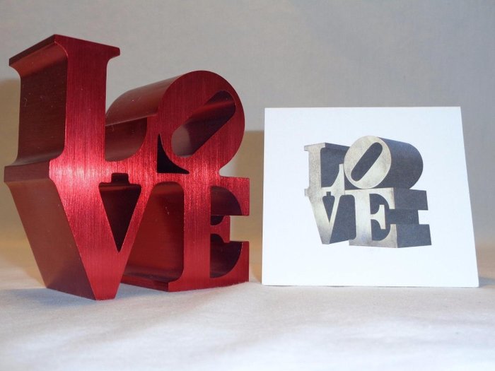 Robert Indiana (1928-2018) - LOVE  sculpture RED,  the  ultimate Love GIFT! authorized by Foundation, incl. official Museum