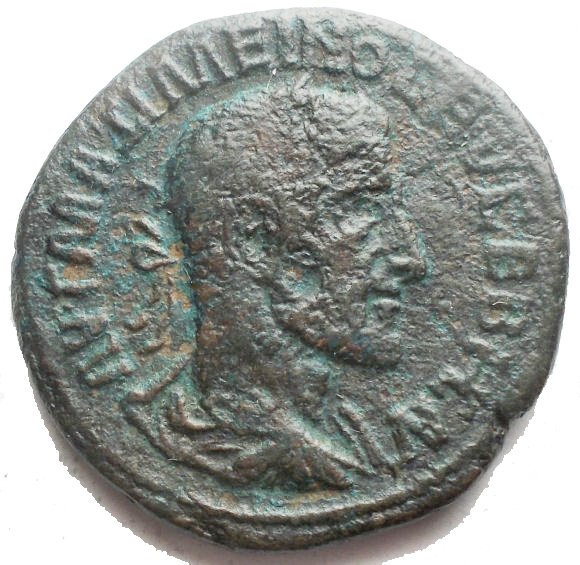 Romerriget (Provinsielt). Maximinus Thrax (AD 235-238). Æ Moesia, Tomis - Cybele (Rare)  (Ingen mindstepris)