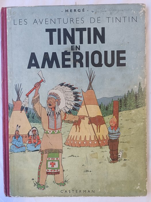 Tintin T3 - Tintin en Amérique (B1) - C - 2e édition couleur - 1 Album - 1947