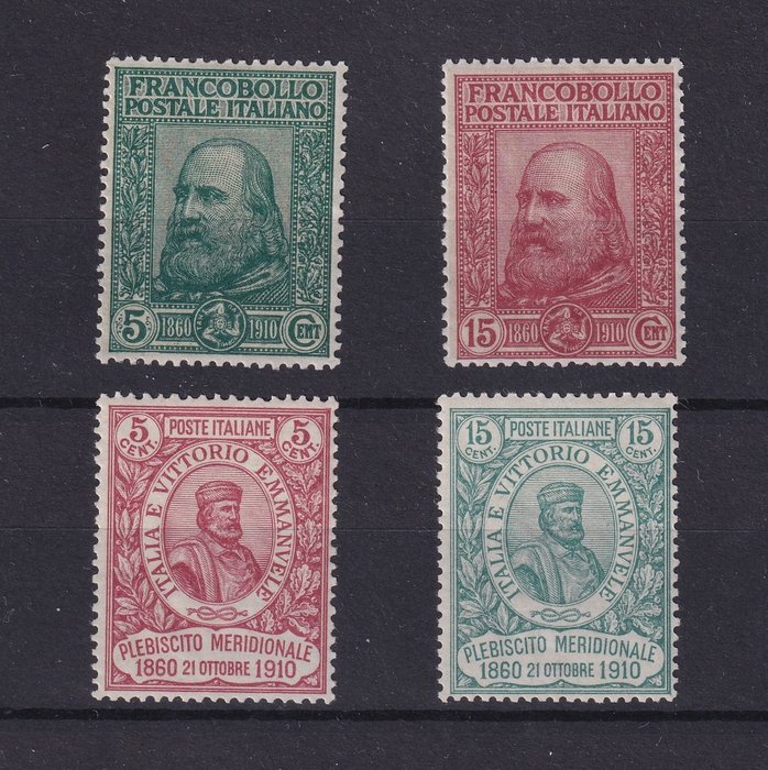 Italien Kongerige 1910 - Giuseppe Garibaldi, Komplet serie MNH s.13