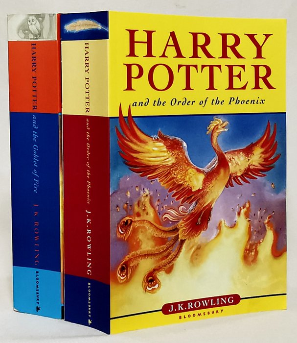 J.K. Rowling - Two First Editions of Harry Potter (The Order of the Phoenix + The Goblet of Fire) - 2000-2004