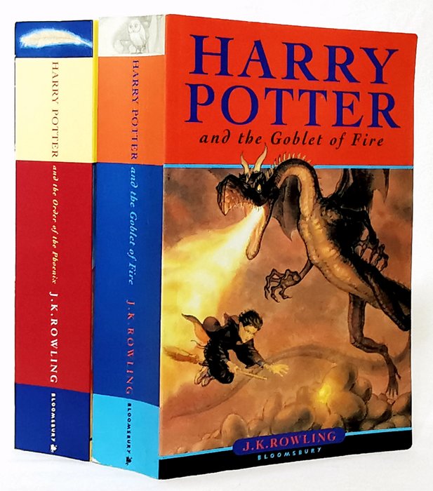 J.K. Rowling - Two First Editions of Harry Potter (The Order of the Phoenix + The Goblet of Fire) - 2000-2004