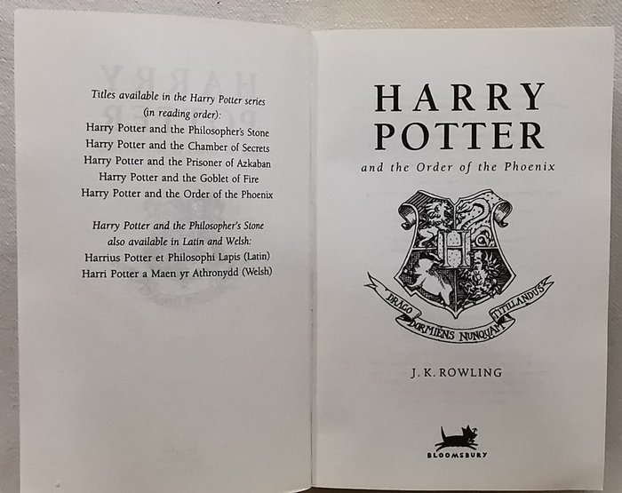 J.K. Rowling - Two First Editions of Harry Potter (The Order of the Phoenix + The Goblet of Fire) - 2000-2004