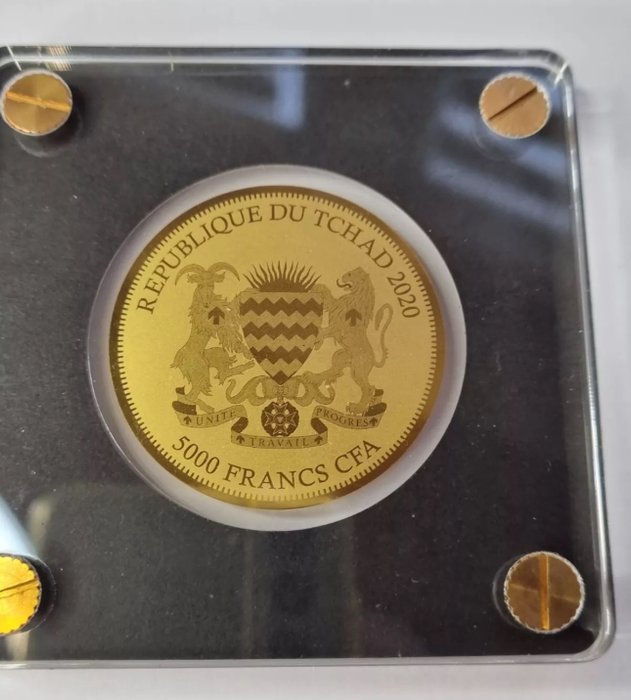 Tchad. 5000 Francs 2020 Maple Leaf, 1/200 Oz (.999)  (Ingen mindstepris)