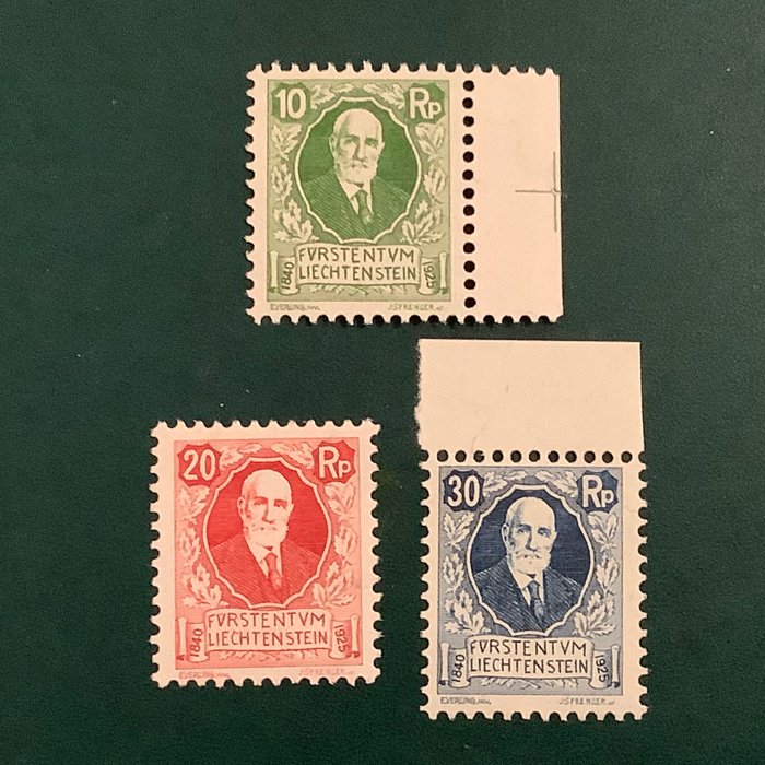 Liechtenstein 1925 - Prins Johan - Michel 72/74