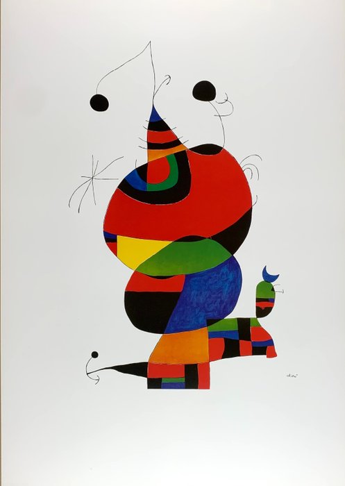 Joan Miro (1893-1983) - (after) - Hommage a Picasso