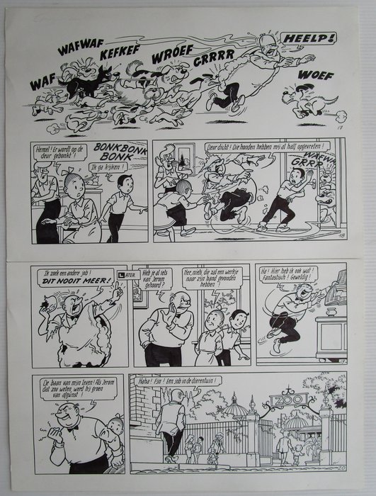 Geerts Paul - 1 Original page - Suske en Wiske - Lambik files - 1997