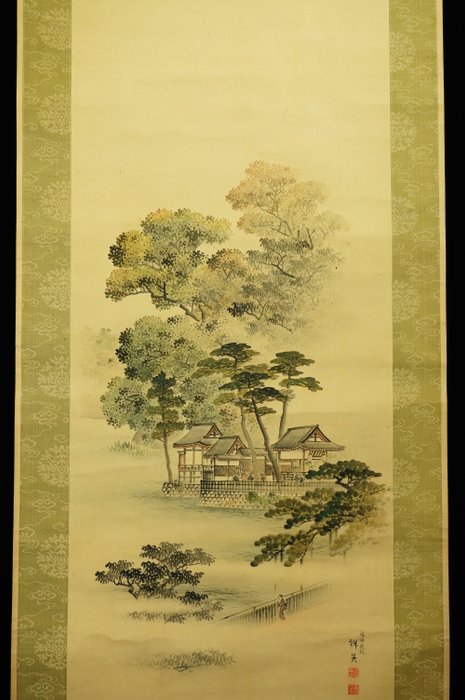 Landscape - ca 1900-20s (Meiji / Taisho) - Shoei 祥英 - Japan  (Ingen mindstepris)