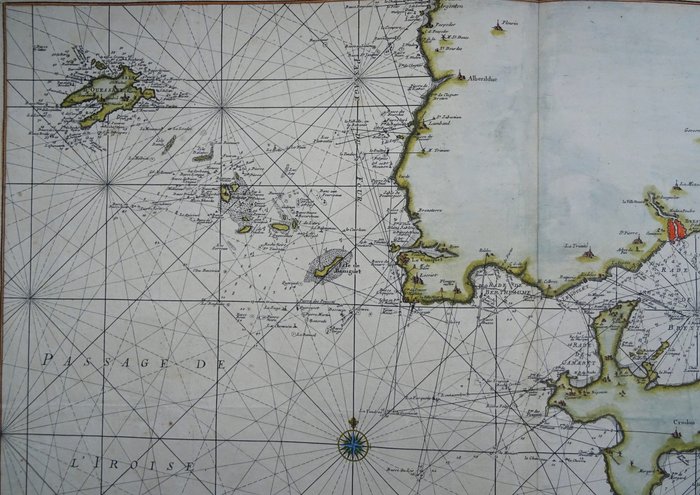 Europa - Frankrig / Bretagne / Bretagne / Brest ....; J.N. Bellin / Dépôt des cartes et plans de la Marine - 5me Carte Particuliere des costes de Bretagne contenant les environs de la rade de Brest - 1751-1760