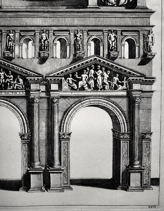 Joan Blaeu / Pieter Mortier - The Gate of the Lions or Porta Leoni in Verona from Nouveau Théâtre d'Italie - 1660-1704