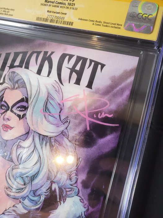 Black Cat #9 - Rich Variant Cover Signed by Sabine Rich on 3/18/23 - 1 Signed graded comic - 2021 - CGC 9.8