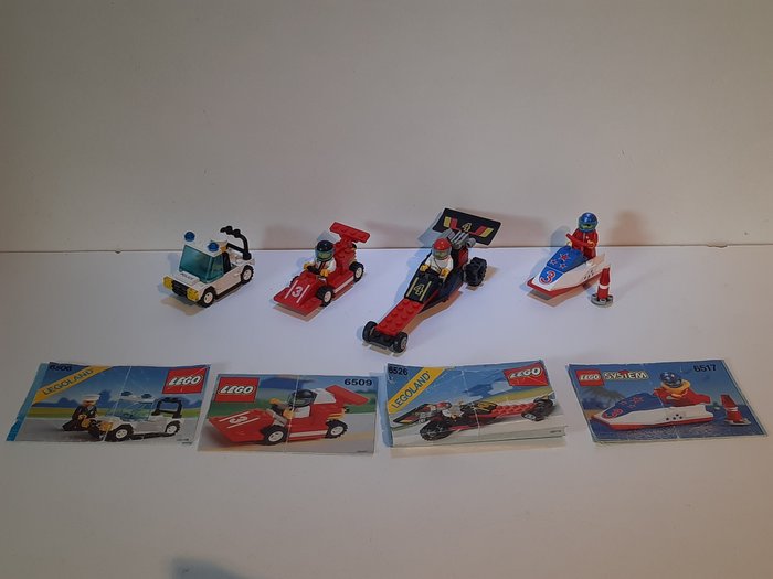 Lego - System - 6509+6526+6517+6506 - Red Racer+ Red Line Racer+ Water Jet+ Precinct Cruiser