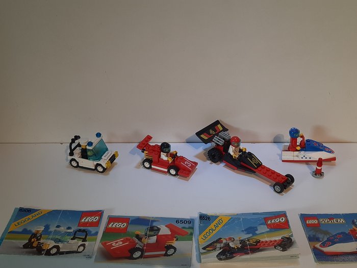 Lego - System - 6509+6526+6517+6506 - Red Racer+ Red Line Racer+ Water Jet+ Precinct Cruiser