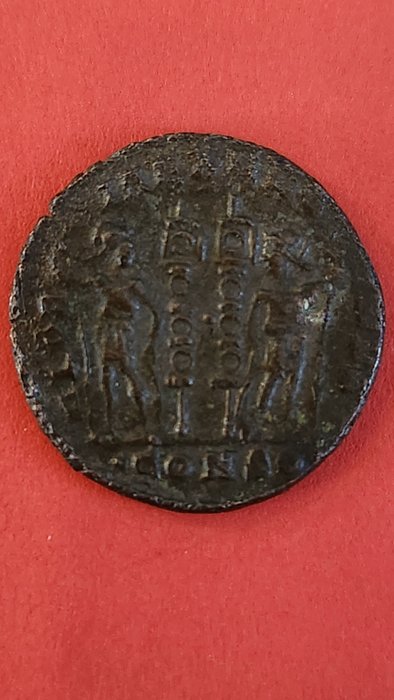 Romarriket Constantine II (AD 337-340) Nummus GLORIA EXERCTITVS - Siscia  (Ingen mindstepris)