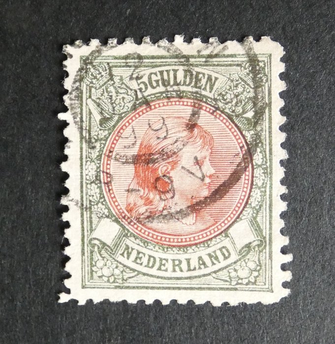 Holland 1896 - Wilhelmina Hængende hår - NVPH 48