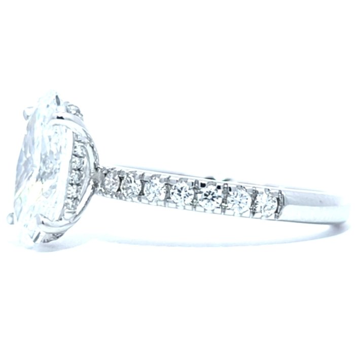 Ingen mindstepris - Ring - 14 karat Hvidguld -  2.59ct. tw. Diamant (Laboratoriedyrket) - Diamant