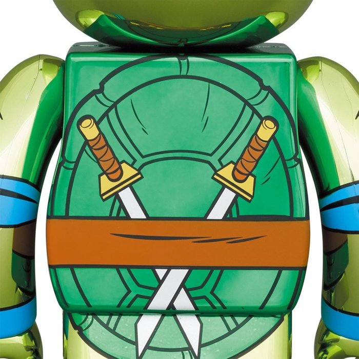 Medicom Toy Be@rbrick - Leonardo Chrome (Teenage Mutant Ninja Turtles) 400%  100% Bearbrick Set