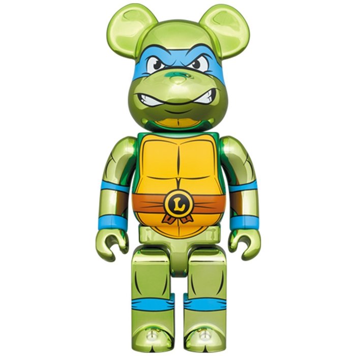 Medicom Toy Be@rbrick - Leonardo Chrome (Teenage Mutant Ninja Turtles) 400%  100% Bearbrick Set