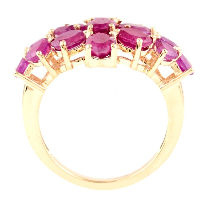 Ingen mindstepris - Ring - 14 karat Gulguld -  4.62ct. tw. Rubin - Rubin