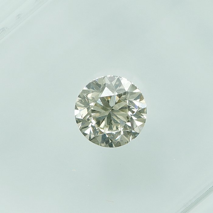 1 pcs Diamant  (Naturfarvet)  - 0.40 ct - Very light Grålig Gul - SI1 - Gem Report Antwerp (GRA)