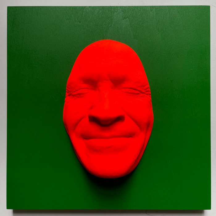 Gregos (1972) - Fluo orange smile on green background