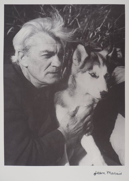 Jean Marais (1913-1998) - Autoportrait au Husky