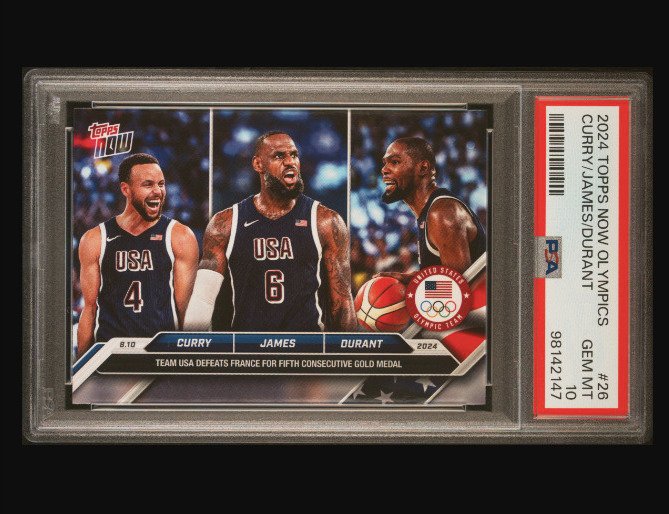 2024 Topps Now Olympic Games Curry / James / Durant #26 PSA 10 - 1 Graded card