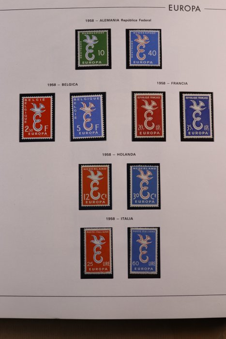 Europa CEPT 1956/1974 - Komplet samling i Edifil Luxe preprint album