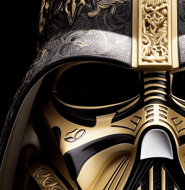 Artxlife - Darth Vader's Porcelain Mask [Black  Gold Edition]