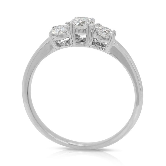 Ring - 18 kraat Hvidguld -  0.43ct. tw. Diamant (Natur)