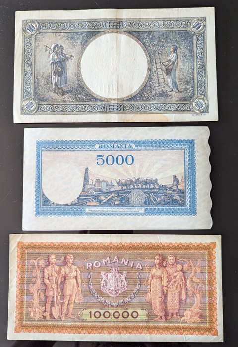 Rumænien. - 8 banknotes - various dates  (Ingen mindstepris)