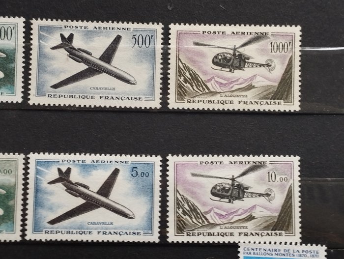 Frankrig 1955/2019 - Fremragende komplet moderne luftpostparti - Yvert PA N° 34 à 83 - 65 années suivies - Complete MNH