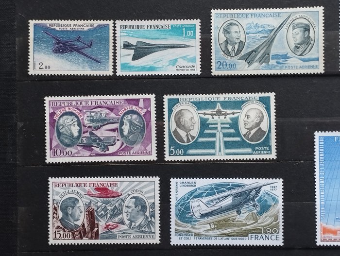 Frankrig 1955/2019 - Fremragende komplet moderne luftpostparti - Yvert PA N° 34 à 83 - 65 années suivies - Complete MNH