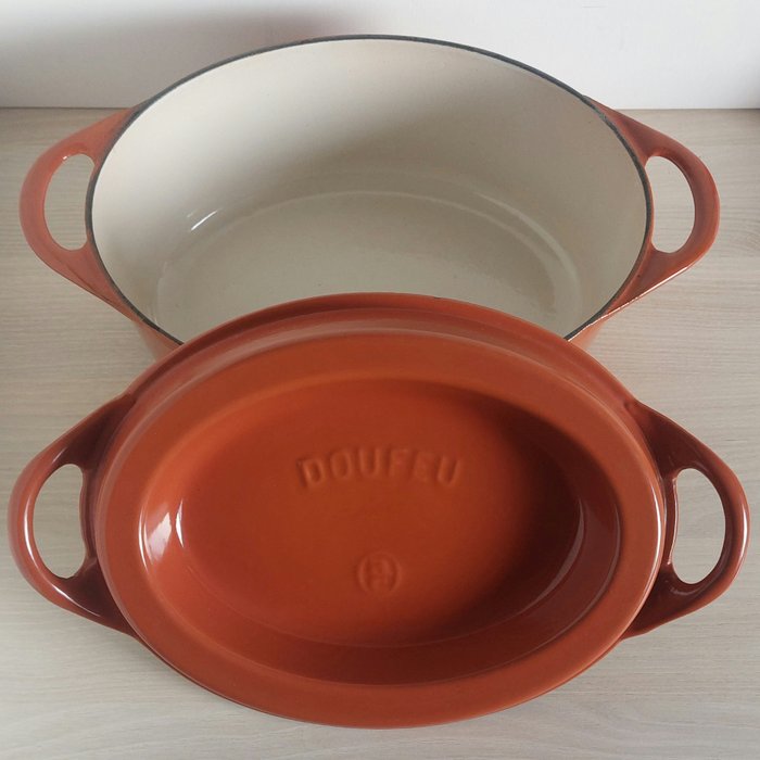 LE CREUSET, COUSANCES - Kasserolle -  DOUFEU - Støbejern, emalje - Fremstillet i Frankrig