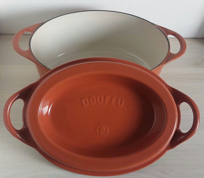 LE CREUSET, COUSANCES - Kasserolle -  DOUFEU - Støbejern, emalje - Fremstillet i Frankrig