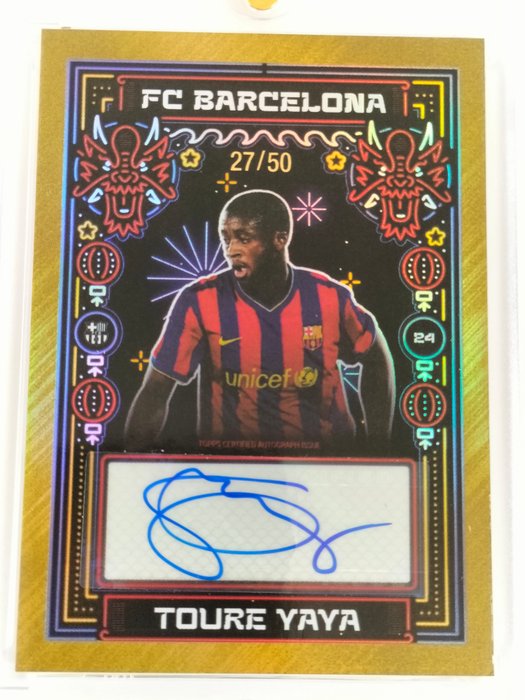 2024 Topps FC Barcelona Dragon Year Yaya Touré #FI-YT Autograph 27/50 - 1 Card - Næsten så god som ny (NM)