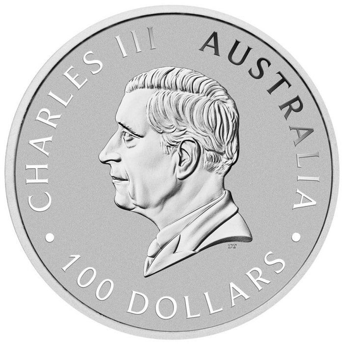 Australien. 100 Pounds Australia 2024 - The Perth Mint’s 125th Anniversary Pt 999.5 1 oz BU Platinmünze