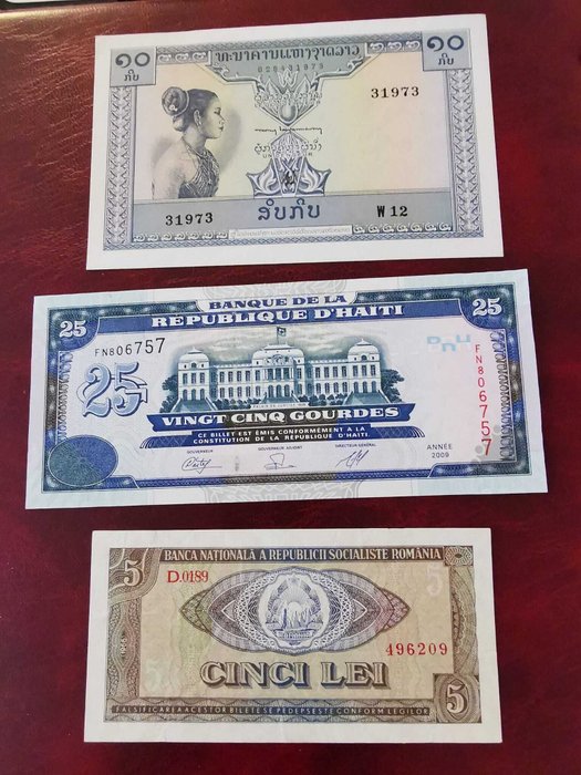 Verden. - 13 banknotes - various dates  (Ingen mindstepris)