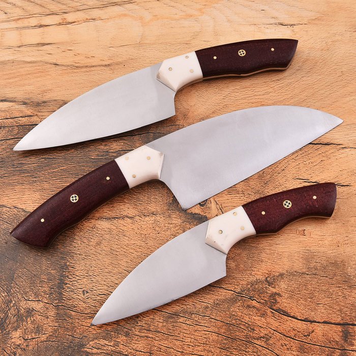 Køkkenkniv - Chef's knife - Harpiks og Micarta plade, Stål - Nordamerika