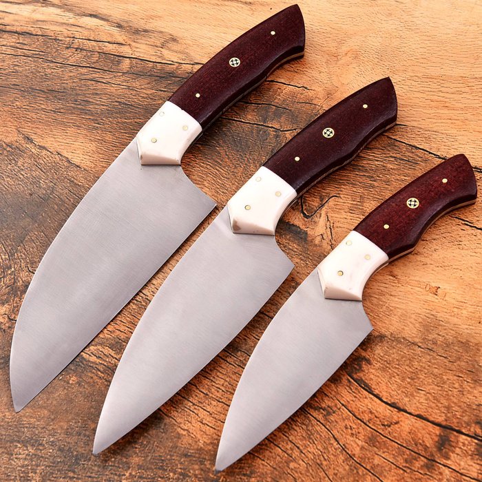 Køkkenkniv - Chef's knife - Harpiks og Micarta plade, Stål - Nordamerika