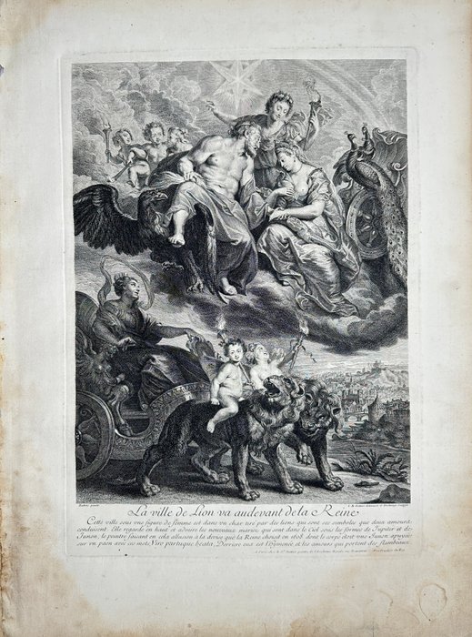 Gaspard Duchange (1662-1757) after Peter Paul Rubens - La Ville de Lion va audevant de la Reine - The City of Lyon goes to meet the Queen