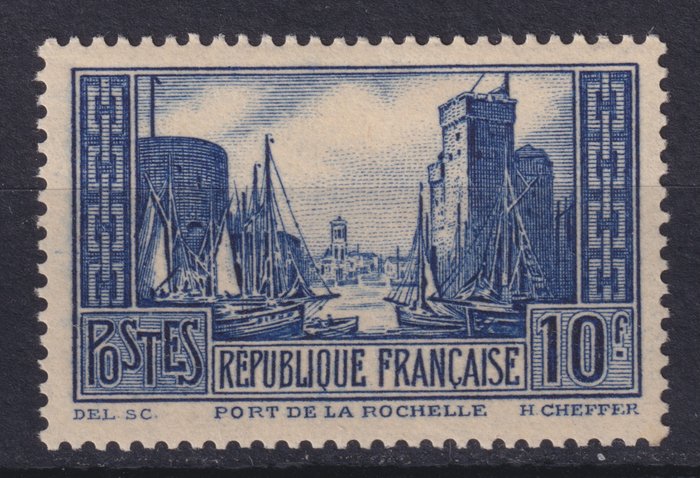 Frankrig 1929 - "La Rochelle Havn" nr 261 (Type III) Ny** signerede Kalve - Yvert