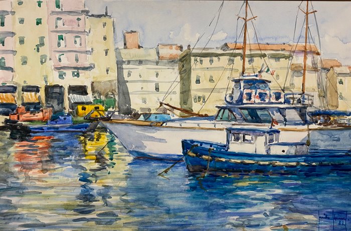 Guido Hanset (1910-1992) - Savona: il porto vecchio