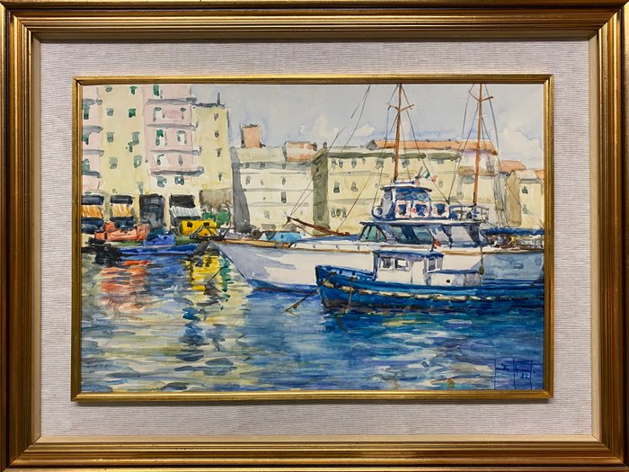 Guido Hanset (1910-1992) - Savona: il porto vecchio