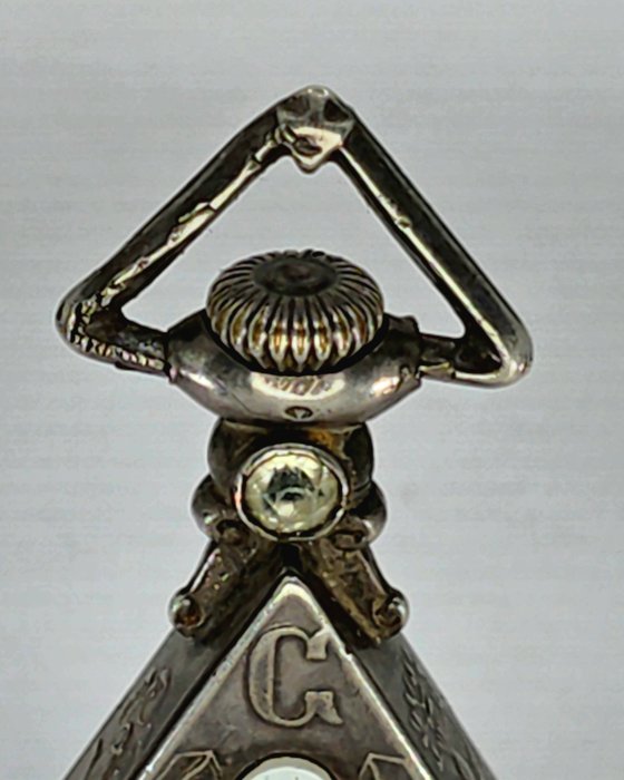 Empor + Sovil Watch Geneve - Silber - Freimaurer - Masonic - Dreieck - gemalt - Schweiz omkring 1920